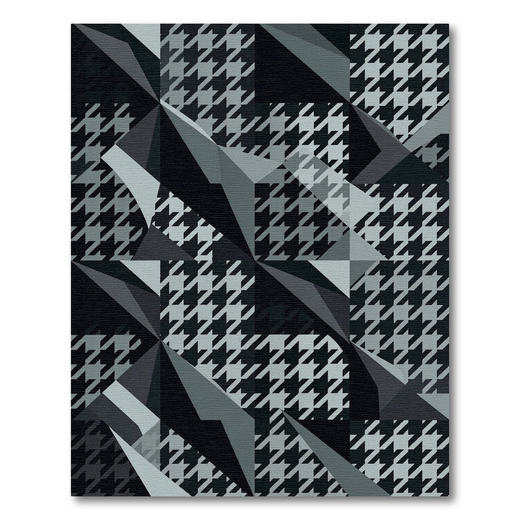 Monochromatic Houndstooth Geometric Facets Rug