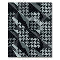 Monochromatic Houndstooth Geometric Facets Rug
