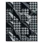 Monochromatic Houndstooth Geometric Facets Rug