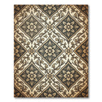 Classic Floral Damask Cream Gray Rug