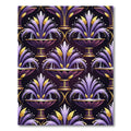 Grand Purple Gold Fountain Composition Rug