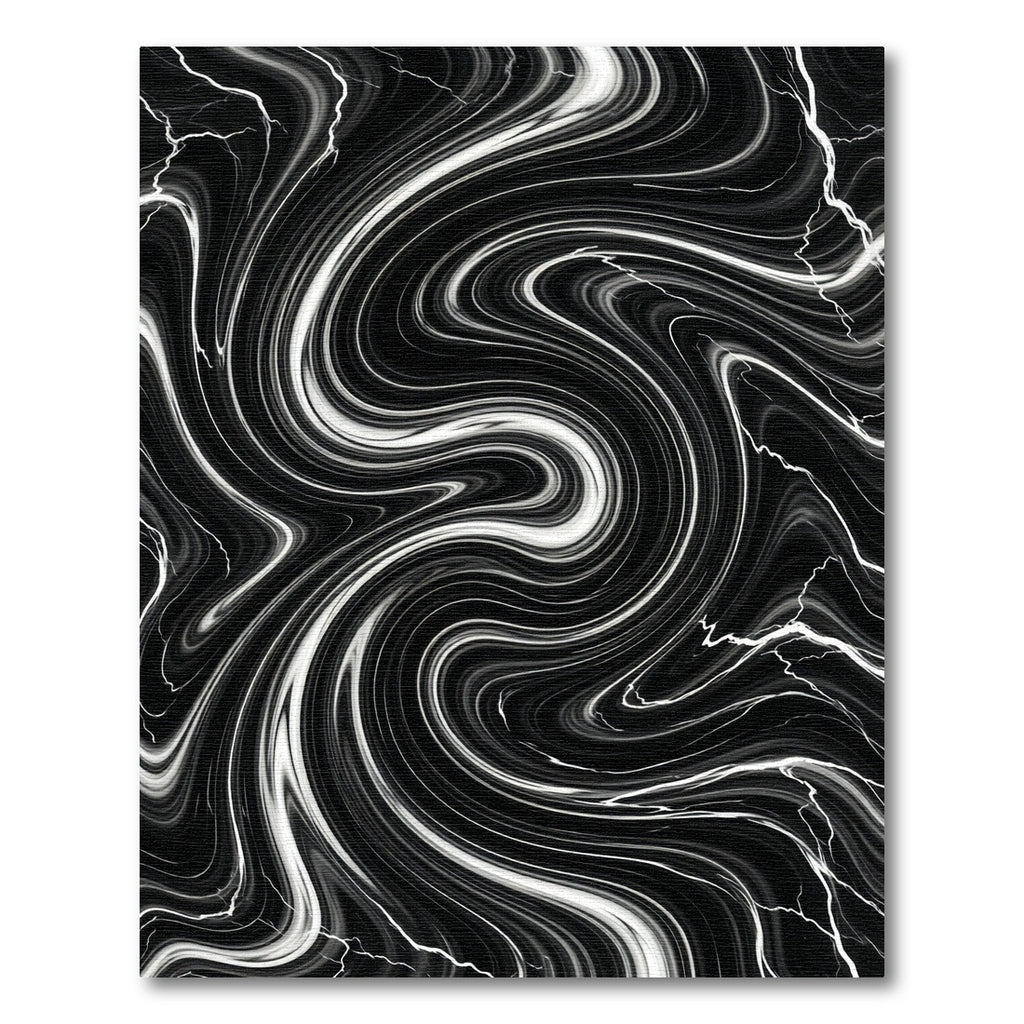 Monochromatic Fluid Swirl Lightning Rug