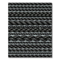 Black Twisted Braided Rope Rows Rug