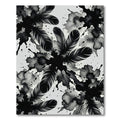 Monochrome Ink Splash Feather Accent Rug