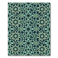 Teal Green Starburst Mandala Rug