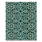 Teal Green Starburst Mandala Rug