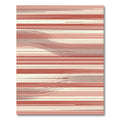 Salmon Modern Wavy Stripe Rug