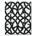 Elegant Black Intertwined Charcoal Scroll Rug
