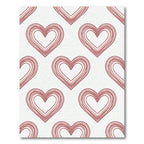 Rosy Dotted Heart Arrangement Rug