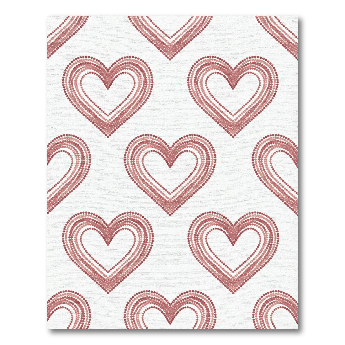 Rosy Dotted Heart Arrangement Rug