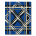 Deep Blue Intersecting Geometric Lines Rug