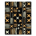 Rustic Gold and Cream Strokes Rug