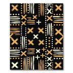 Rustic Gold and Cream Strokes Rug