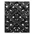 Dark Gray Interlocking Geometric Structure Rug