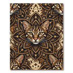 Golden Feline Mandala Harmony Rug