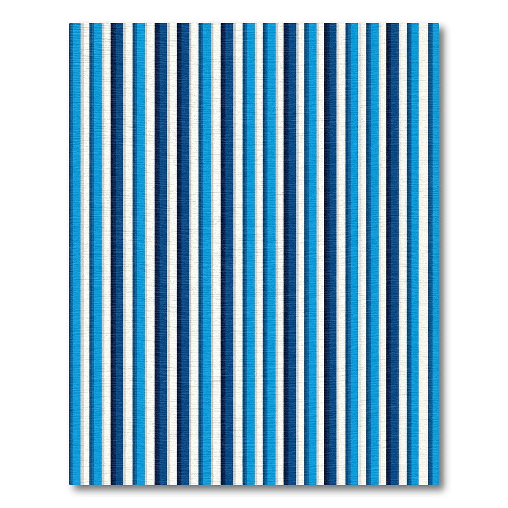 Modern Navy Blue Vertical Stripe Rug