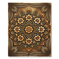 Golden Auburn Floral Medallion Rug