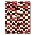 Red White Buffalo Check Heart Checkerboard Rug
