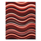 Crimson Red Wavy Stripe Rug