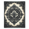 Ornate Gray Acanthus Scroll Rug