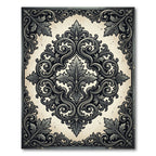 Ornate Gray Acanthus Scroll Rug
