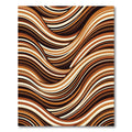 Modern Earthy Copper Wavy Stripe Rug