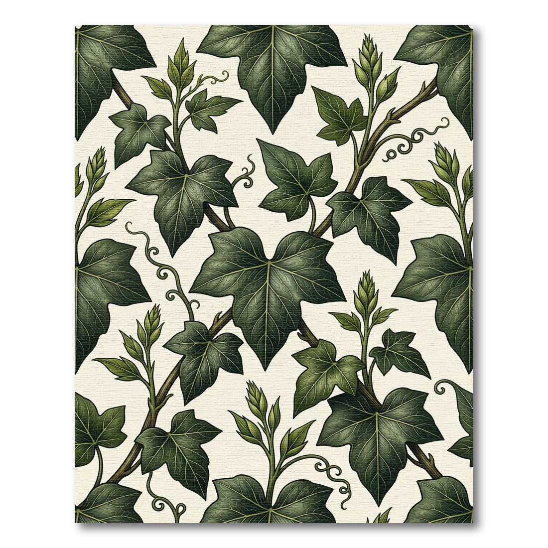 Lush Forest Ivy Botanical Foliage Rug