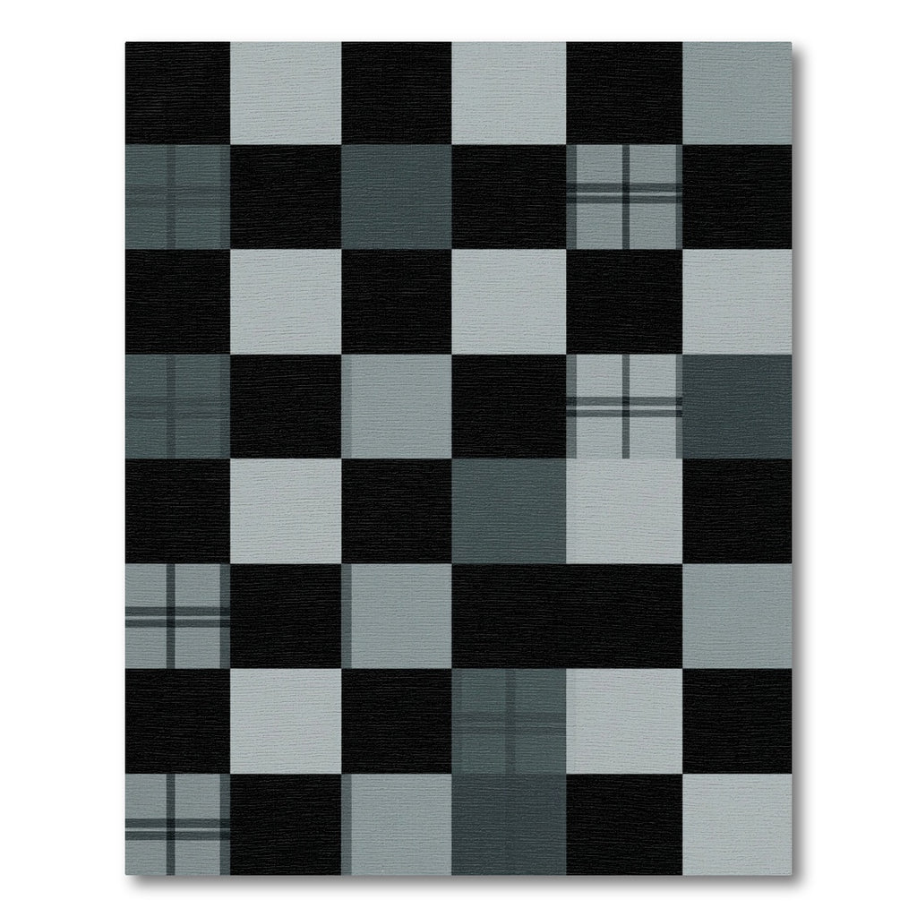 Monochrome Plaid Checkered Geometric Area Rug