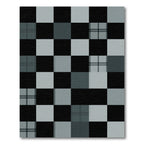 Monochrome Plaid Checkered Geometric Area Rug