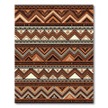 Earthy Terracotta Geometric Chevron Rug