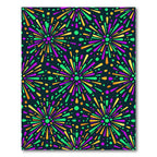 Vibrant Fireworks Celebration Festive Art Rug