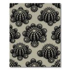 Monochrome Black Cactus Cluster Rug