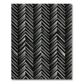 Sophisticated Charcoal Angular Chevron Zigzag Rug