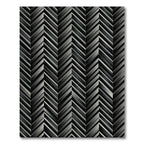 Sophisticated Charcoal Angular Chevron Zigzag Rug