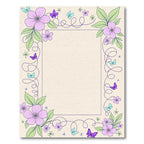 Pastel Lavender Floral Butterfly Swirl Rug