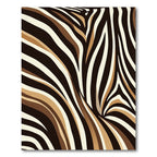 Abstract Earthy Zebra Stripe Rug