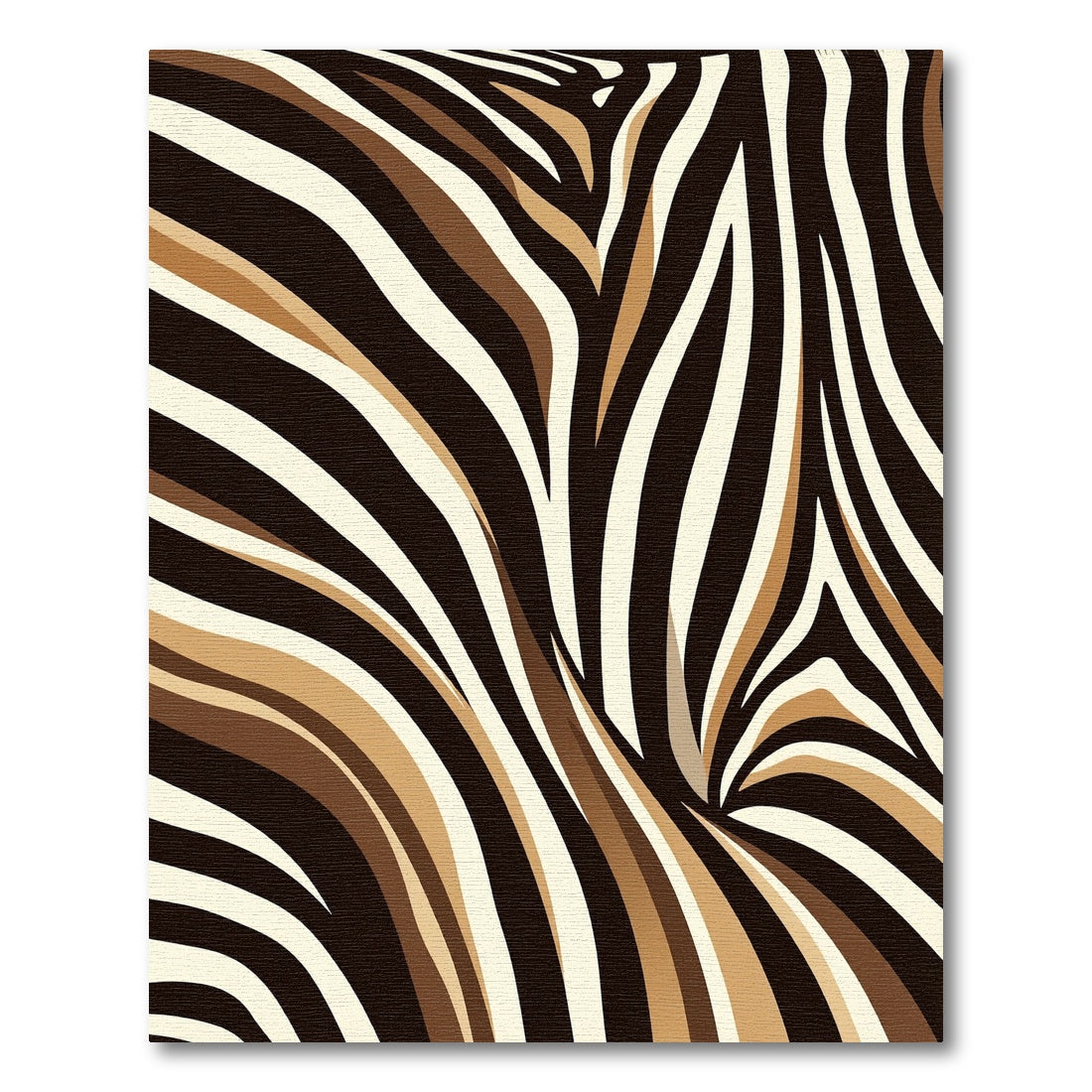Abstract Earthy Zebra Stripe Rug