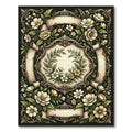 Elegant Vintage Cream Floral Scroll Frame Rug