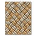 Woven Tan Beige Geometric Interlace Rug
