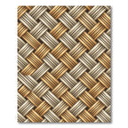 Woven Tan Beige Geometric Interlace Rug