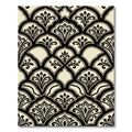 Black and Cream Art Deco Fan Rug