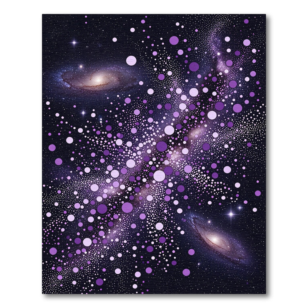 Celestial Purple Galaxy Starry Night Rug