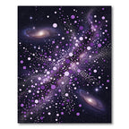 Celestial Purple Galaxy Starry Night Rug