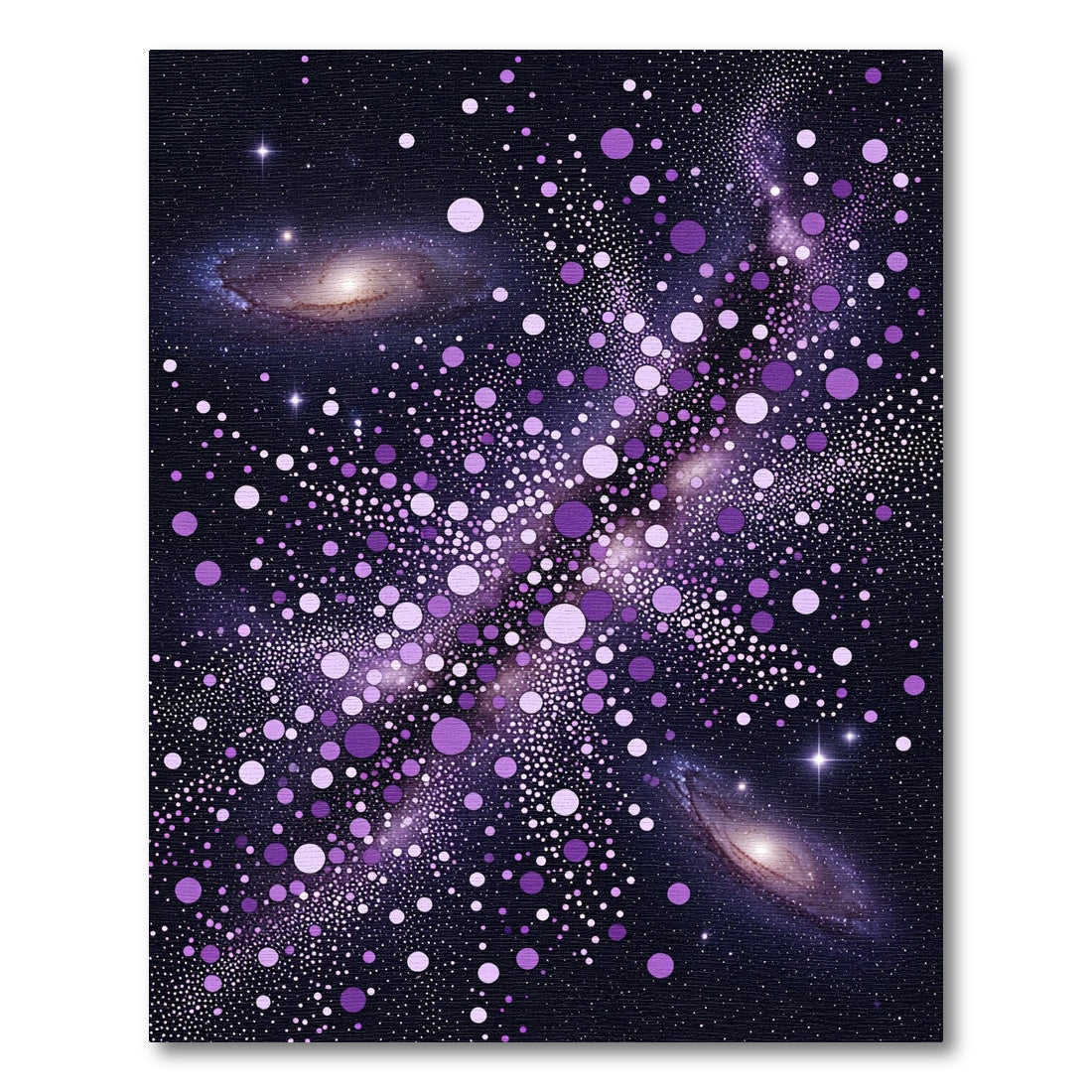 Celestial Purple Galaxy Starry Night Rug