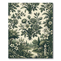 Vintage Botanical Rose and Lily Garden Rug