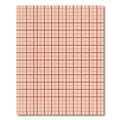 Salmon Pink Grid Geometric Rug