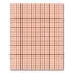 Salmon Pink Grid Geometric Rug