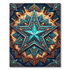 Celestia Turquoise Star Medallion Rug