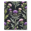 Gothic Violet Thistle Floral Garden Rug