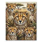 Majestic Gold Cheetah Savannah Portraits Rug
